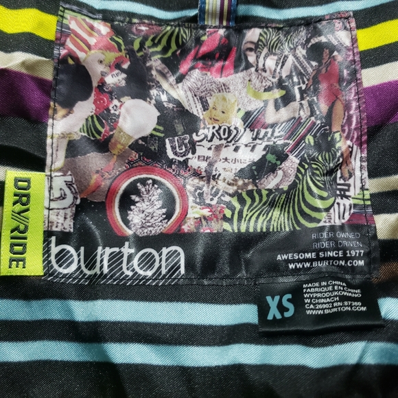 Burton Jacket Vest Size XS Dry Ride Hoodie Zip Up - Picture 6 of 7